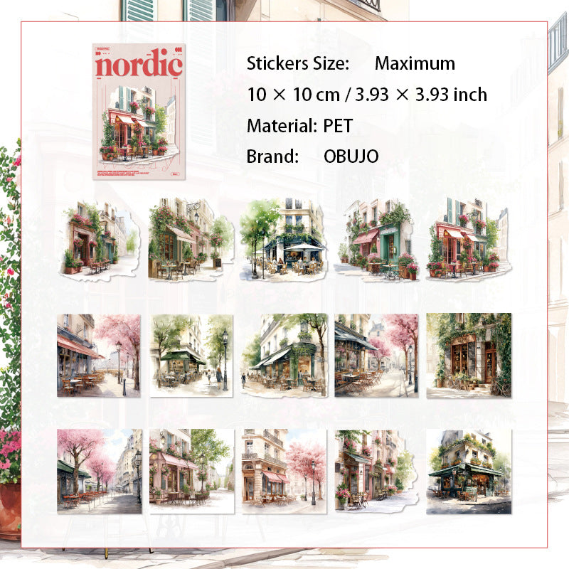 15 Pcs Country Landscape PET Stickers BOXES