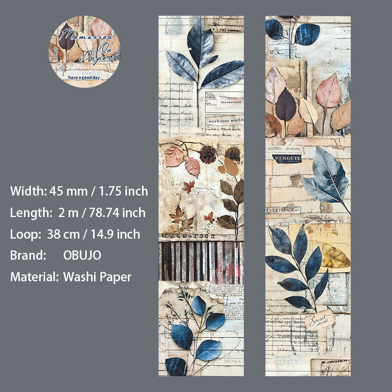 1 Roll Vitnage Junk Journal Washi Tape ZJJY