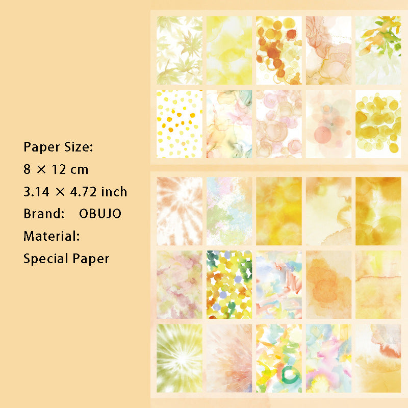 50 Sheets Watercolor Scrapbook Paper LGYC