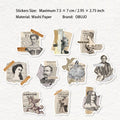 20 Pcs Vintage Newspaper Themed Washi Stickers JBXL