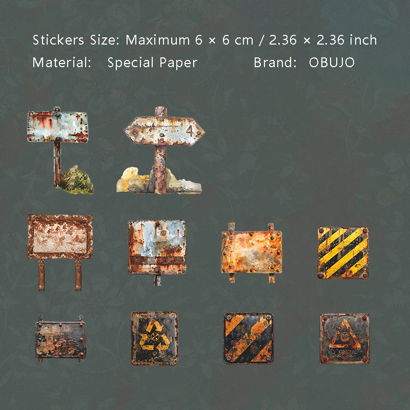 20 Pcs Vintage Metal Art Stickers JSSCS