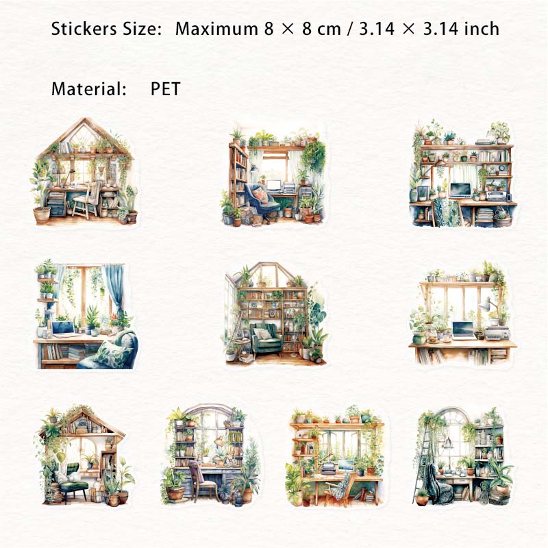 20 Pcs Home Daily Life PET Stickers JJRC