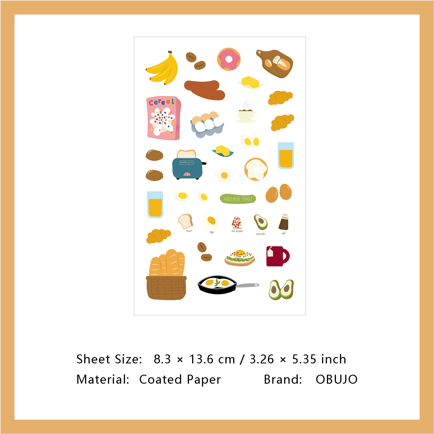 1 Sheet Daily Calender Planner Stickers DZTX