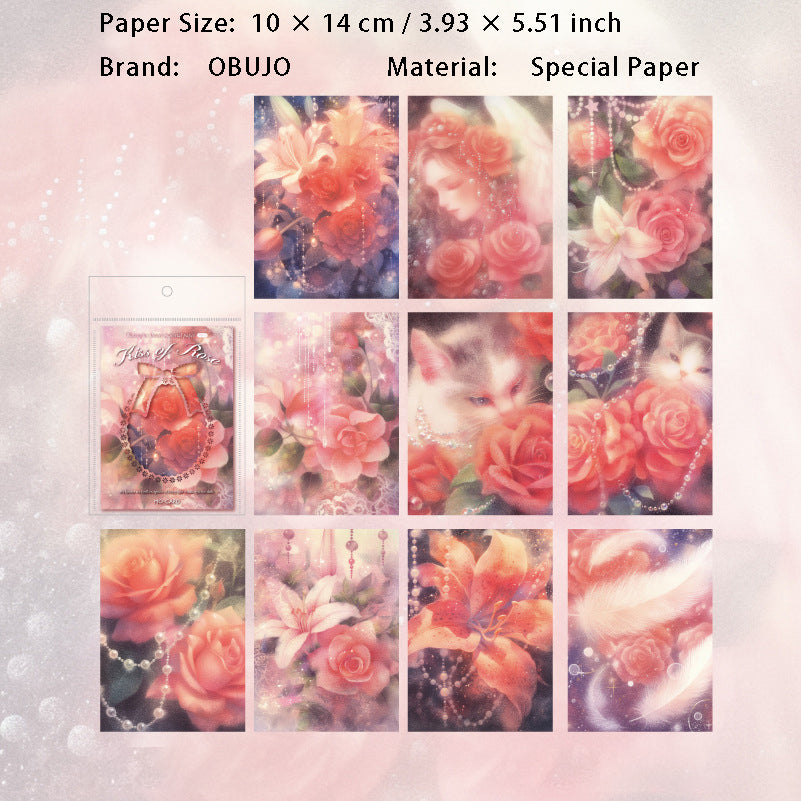 30 Pcs Floral Scrapbook Paper YZHM