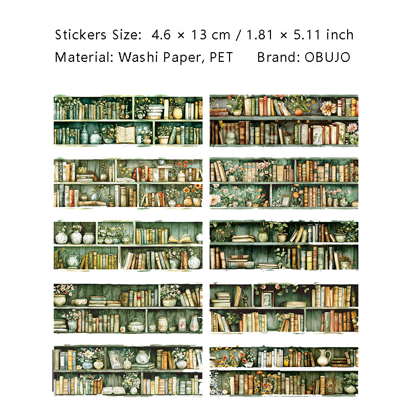 20 Sheets Book Shelf Stickers Book CSG