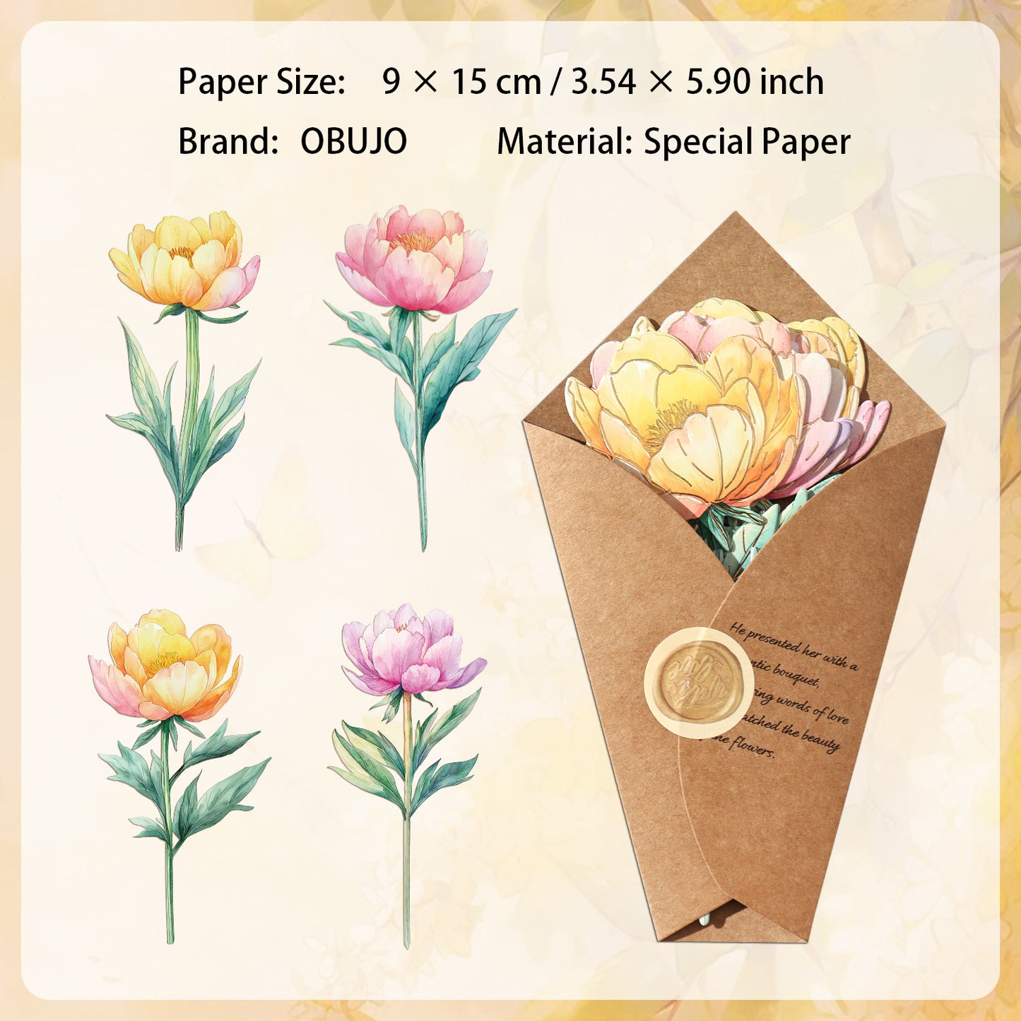 8 Pcs Large Size Paper Flower HYXL