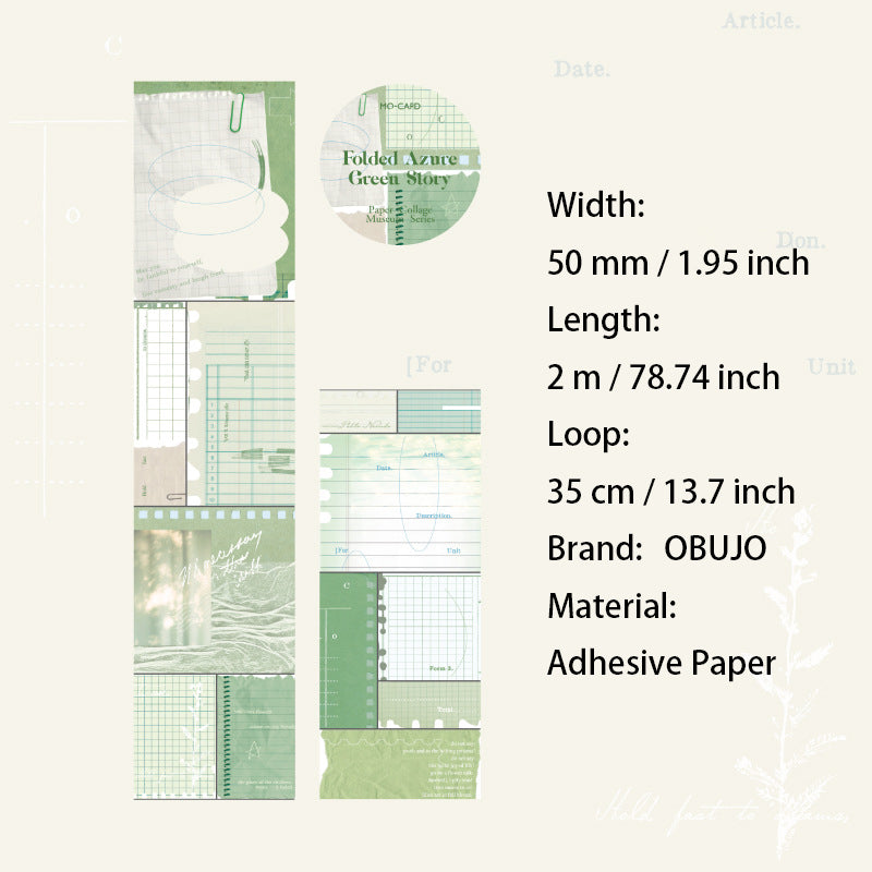 1 Roll Vitnage Collage Stikcers Tape ZJPTG