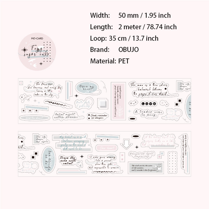 1 Roll Quote Words PET Stickers JDXT