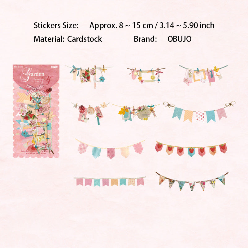 10 Pcs Seasonal Party Themed Cardstock Stickers SZPD