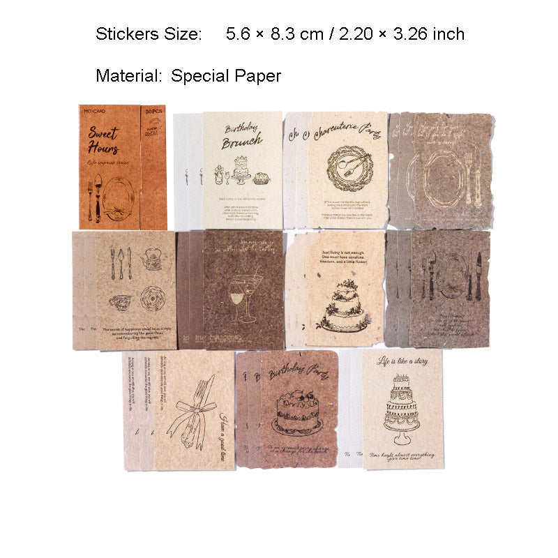 30 Pcs Creative Vintage Stickers SHYJ