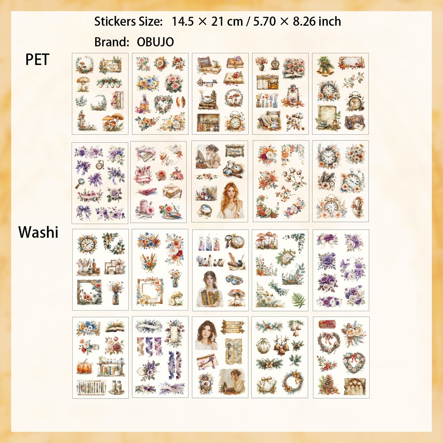 20 Sheets Girl Lifestyle Stickers Book MYXF