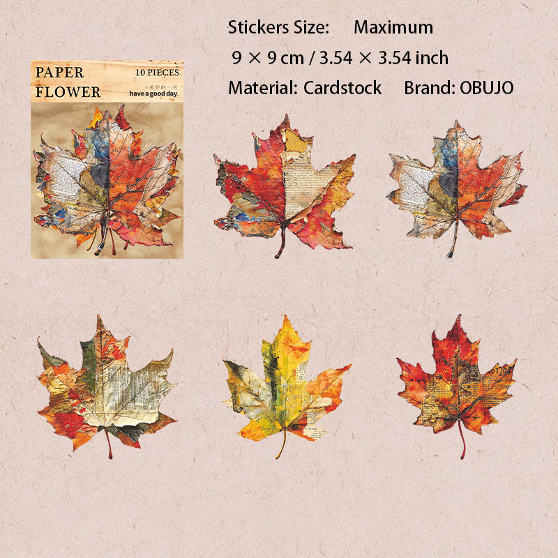 10 Pcs Paper Flower for Journal Craft ZSHF