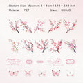 20 Pcs Branches Butterfly PET Stickers SYBB