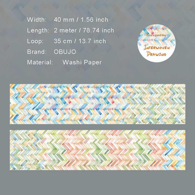 1 Roll Weaving Theme PET Tape JZHY