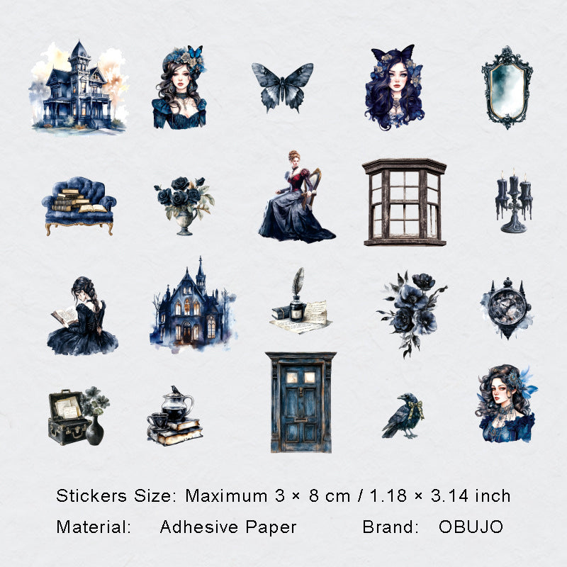 20 Pcs Gothic Magic Manor Stickers ZYDSY