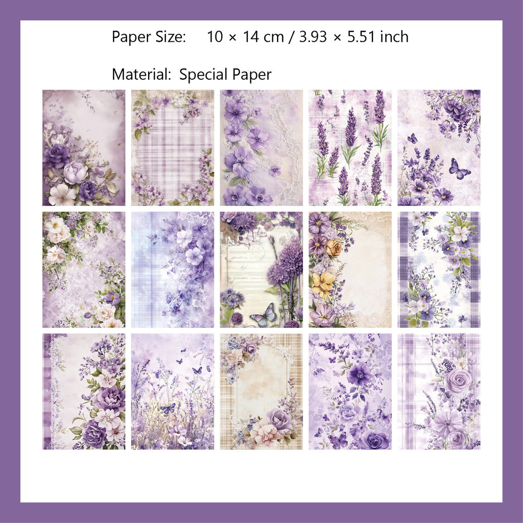 30 Sheets Vintage Floral Scrapbook Paper FRXL