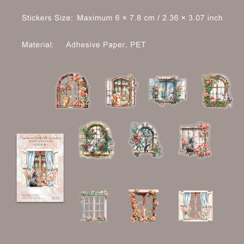 10 Pcs Windows Stickers CWQM