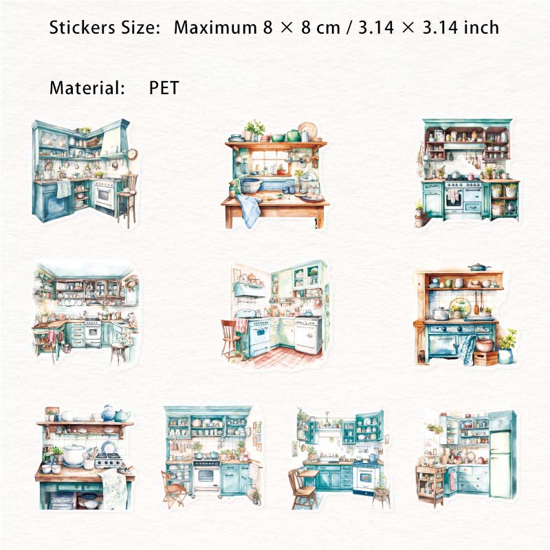 20 Pcs Home Daily Life PET Stickers JJRC