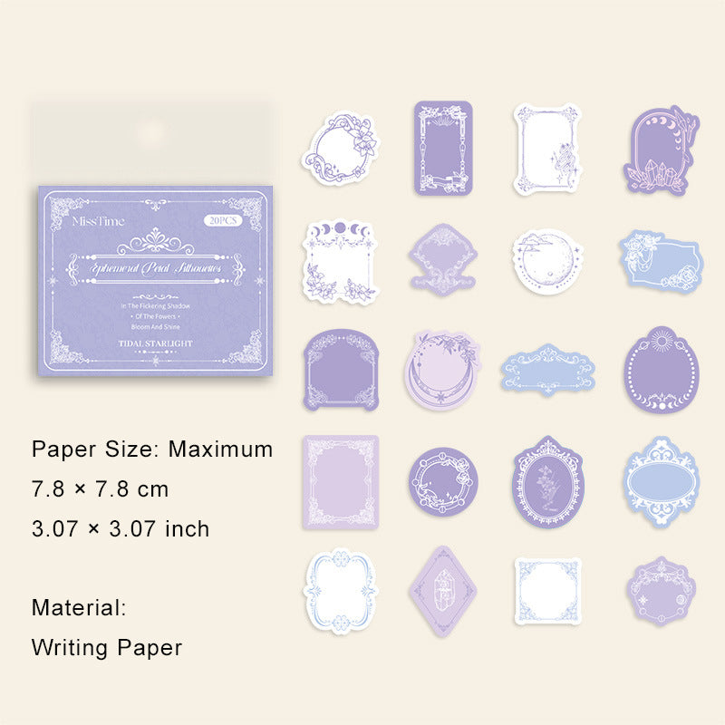 20 Pcs Floral Notepad Paper HJFY