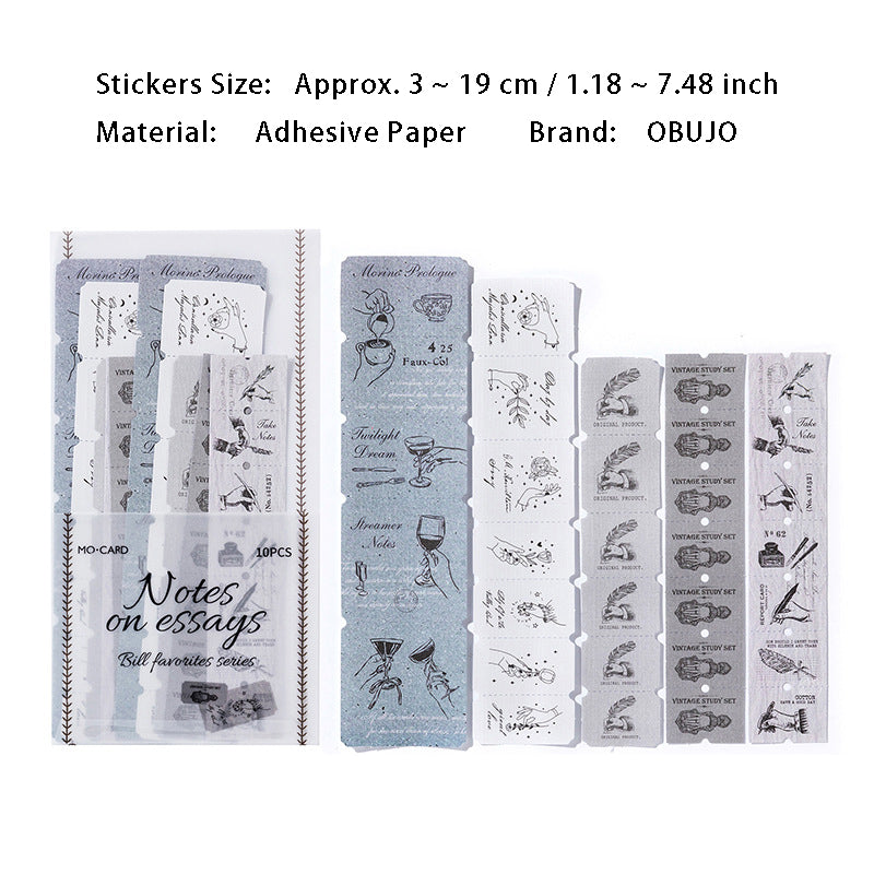 20 Sheets Vintage Label Stickers BQSCJ