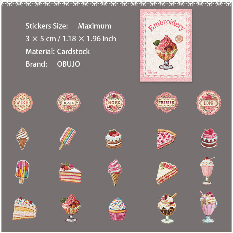 20 Pcs Natural Cardstock Stickeres CXBD