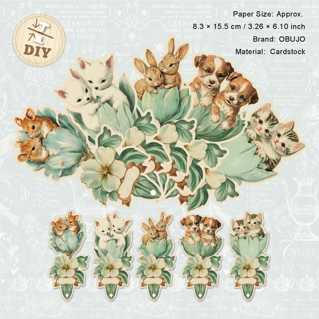 5 Pcs Vintage Fan Bookmark WDXL