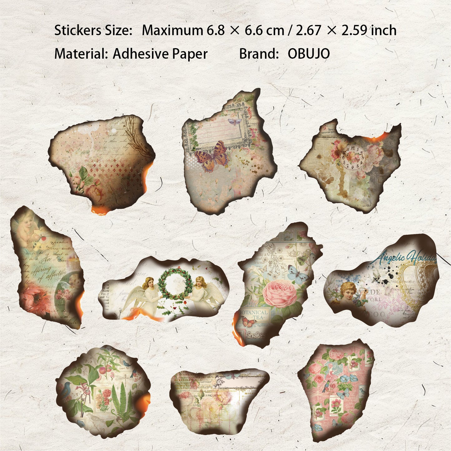 20 Pcs Burning Debris Themed Stickers SGSY