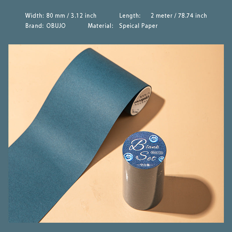 1 Roll Vintage Color Blank Paper KBJX