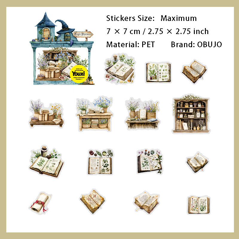 15 Pcs Magical Potion PET Stickers MFYF