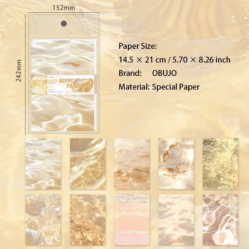 10 Sheets Water Texture Journal Paper LJWY