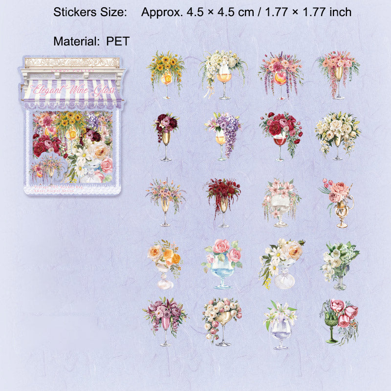 40 Pcs Crean Dessert PET Stickers TMHY