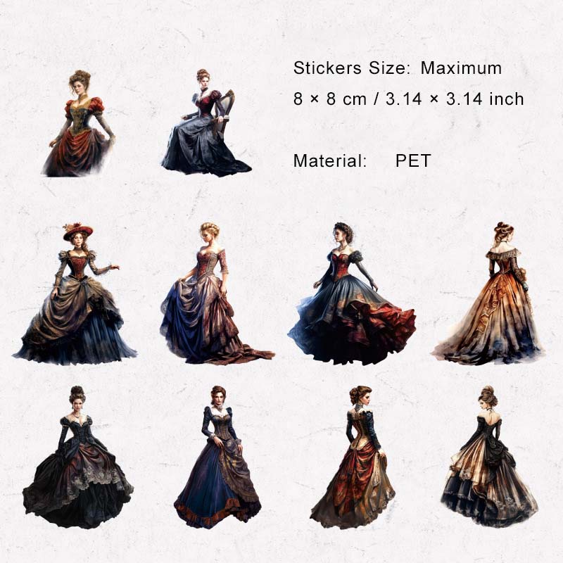 20 Pcs Vintage Gothic Stickers GJTY