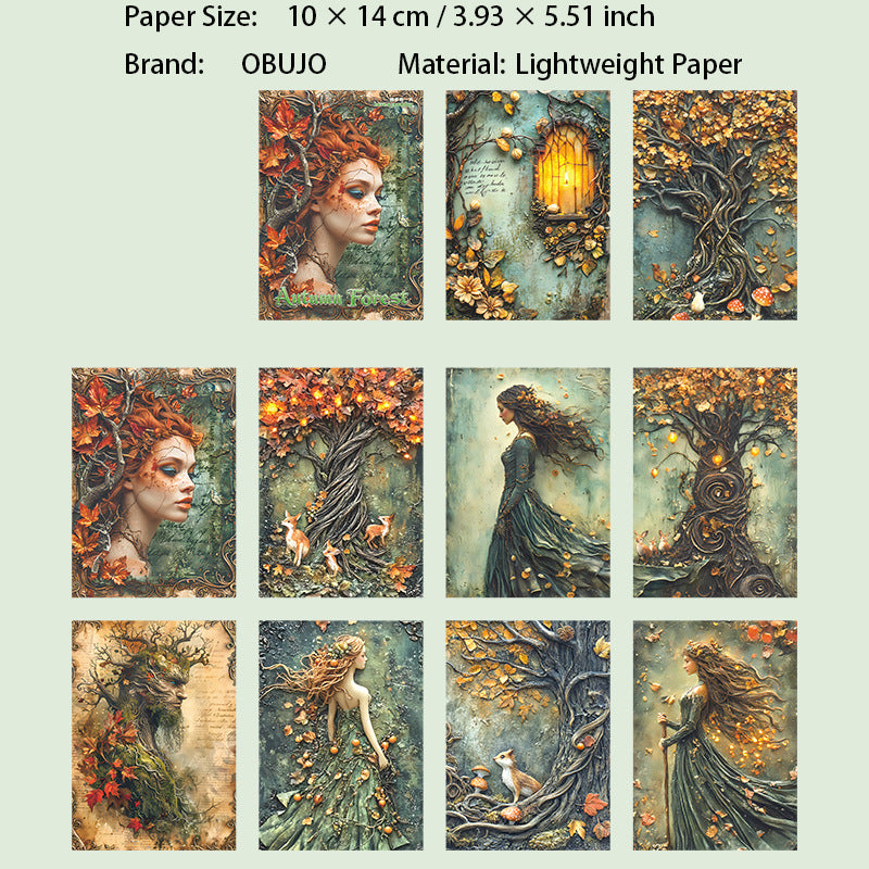 30 Pcs Fairy Autumn Journal Paper QLJM