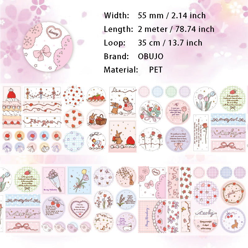 1 Roll Childhood Theme PET Stickers Tape THTWXZ