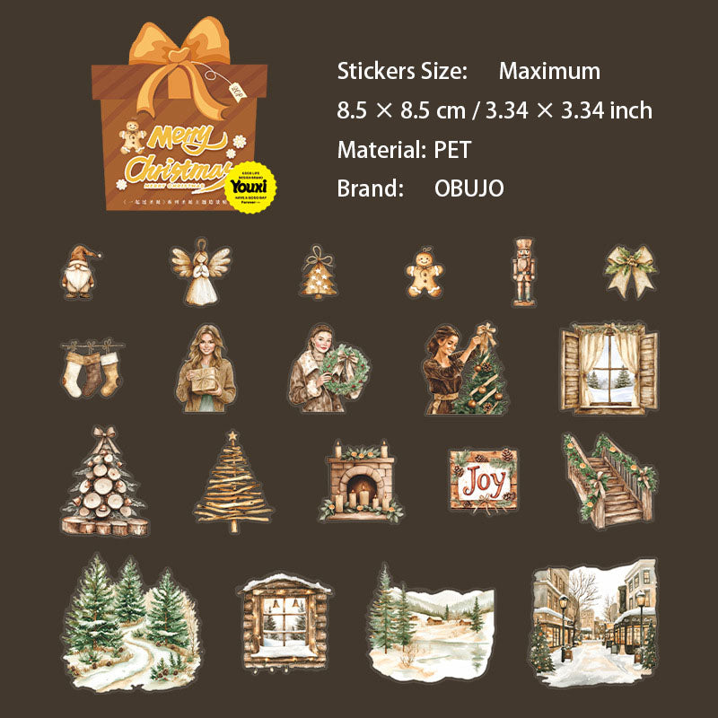 20 Pcs Christmas PET Stickers YQGSD