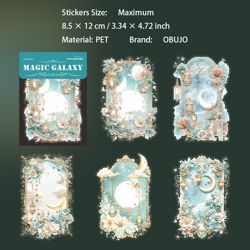 10 Pcs Fantasy Magic PET Stickers MFXH