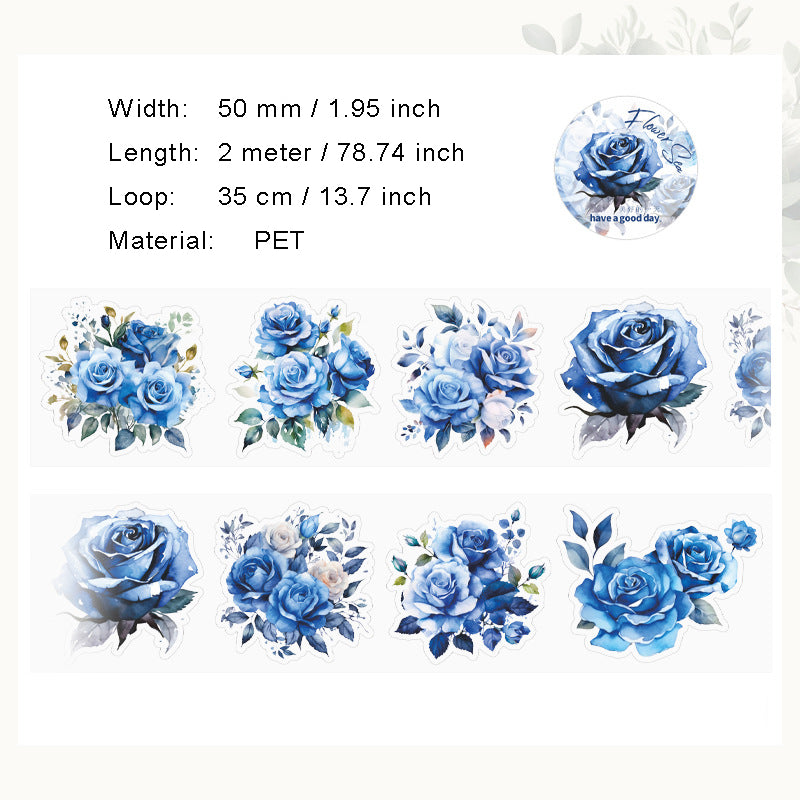 1 Roll PET Flower Stickers Tape YJHH