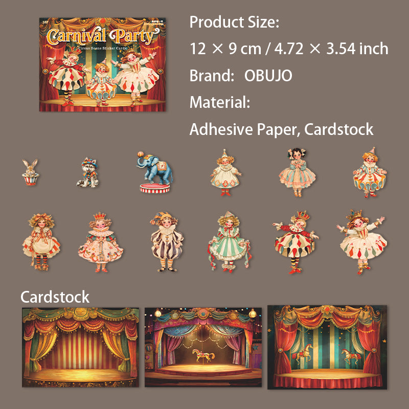 15 Pcs Joker Themed DIY Stickers and Paper Kit JNHPD