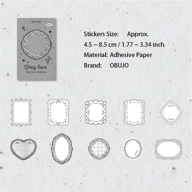 30 Pcs Vintage Notepad Stickers WSHD