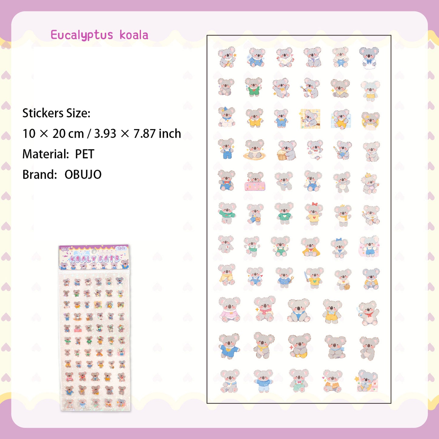 1 Sheet Cute Animal Planner Stickers KLMYJ