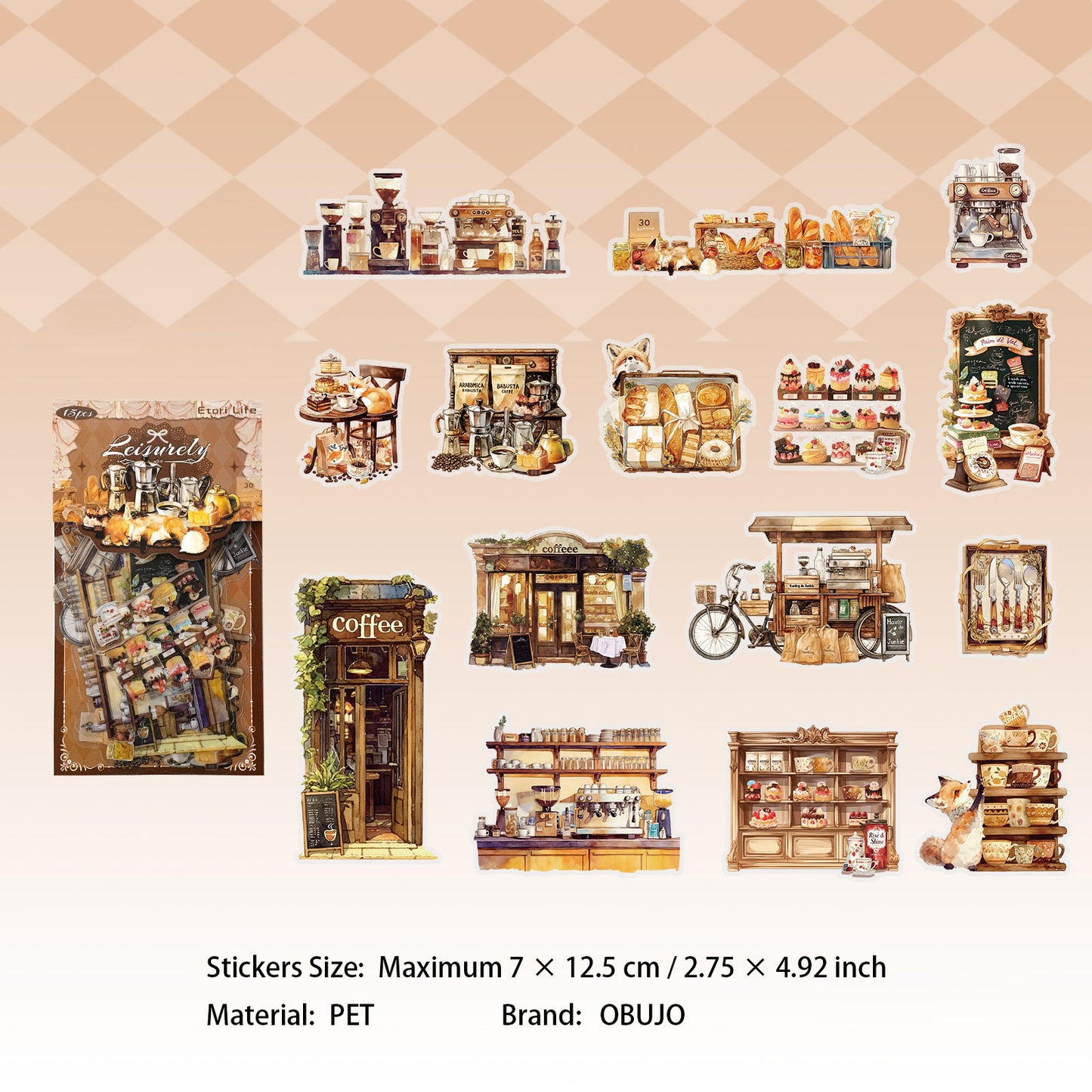 30 Pcs Lifestyle PET Stickers XXCQ