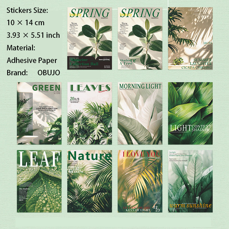 20 Sheets Magzine Cover Themed Journal Paper ZZSCG