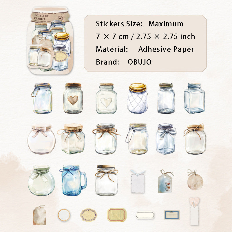 25 Pcs Bottle Themed Stickers PZGS