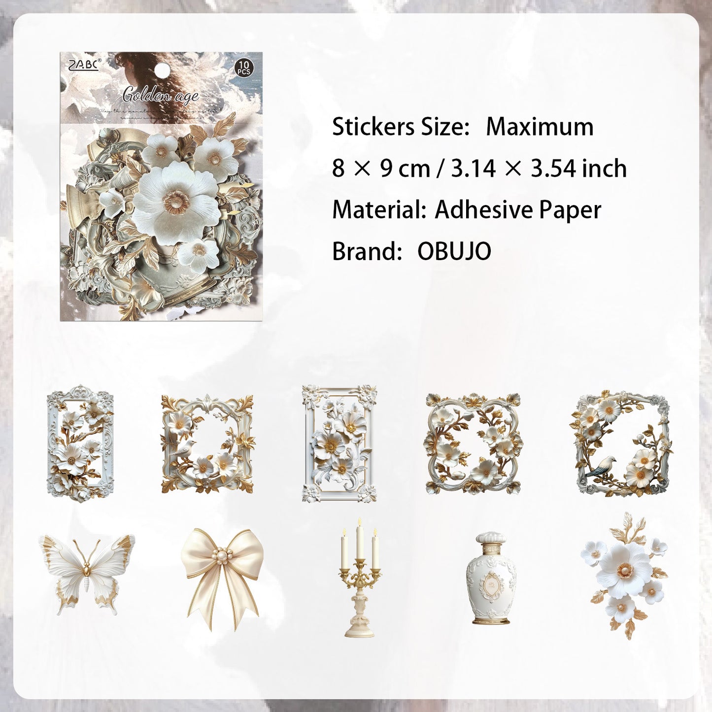 10 Pcs Aethetic Journal Stickers LYSH