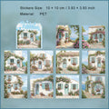 10 Pcs Vintage Shop Theme PET Stickers ZMTD