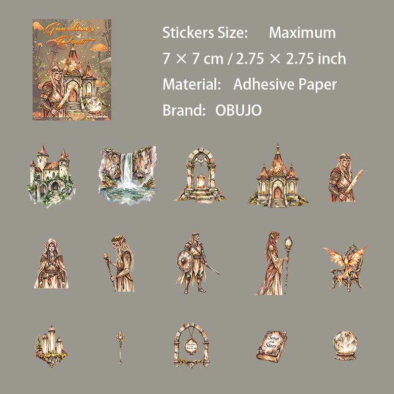 15 Pcs Magic Themed Journal Stickers SHZZY