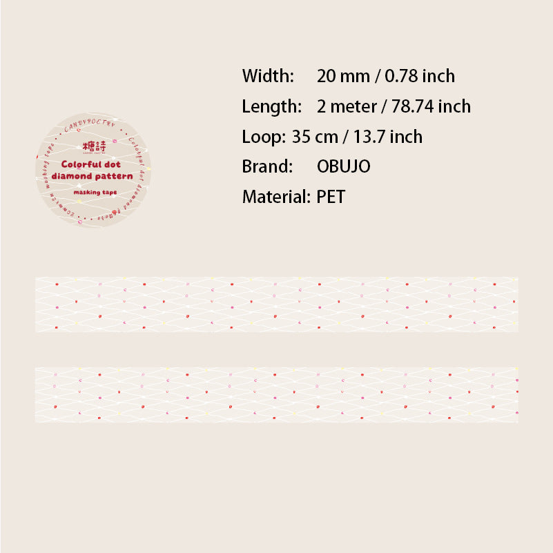 1 Roll Dot Themed PET Tape NYJS