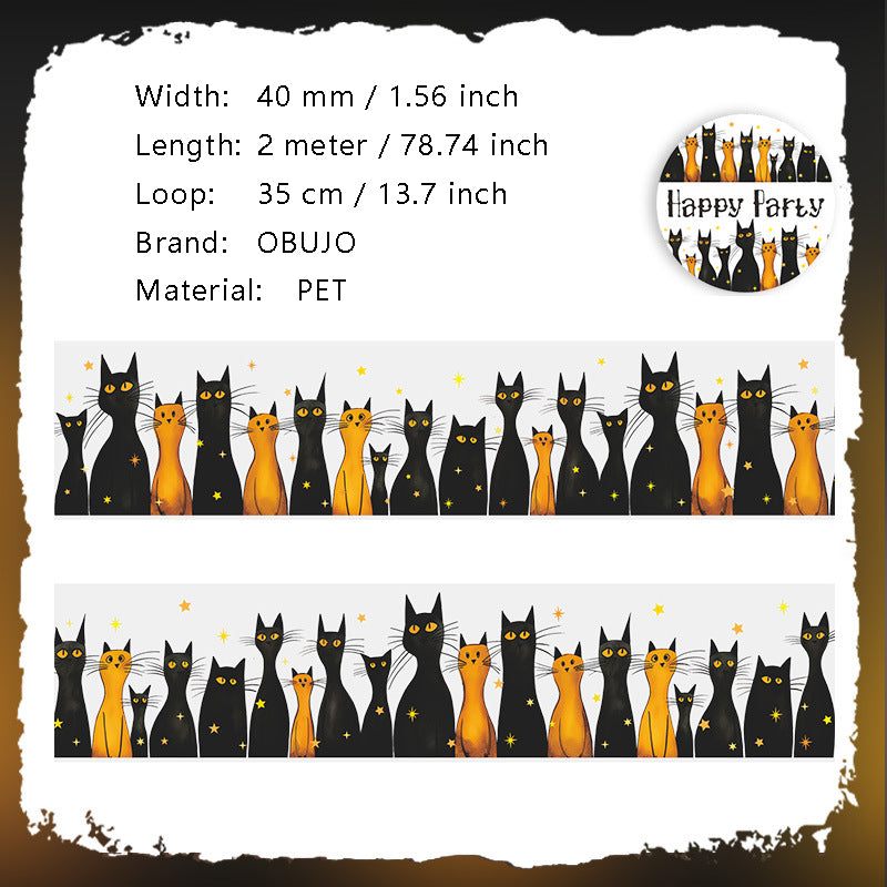 1 Roll Gothic Halloween Night PET Tape PDWH