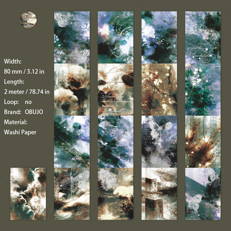 1 Roll Black Gothic Washi Tape CSAT