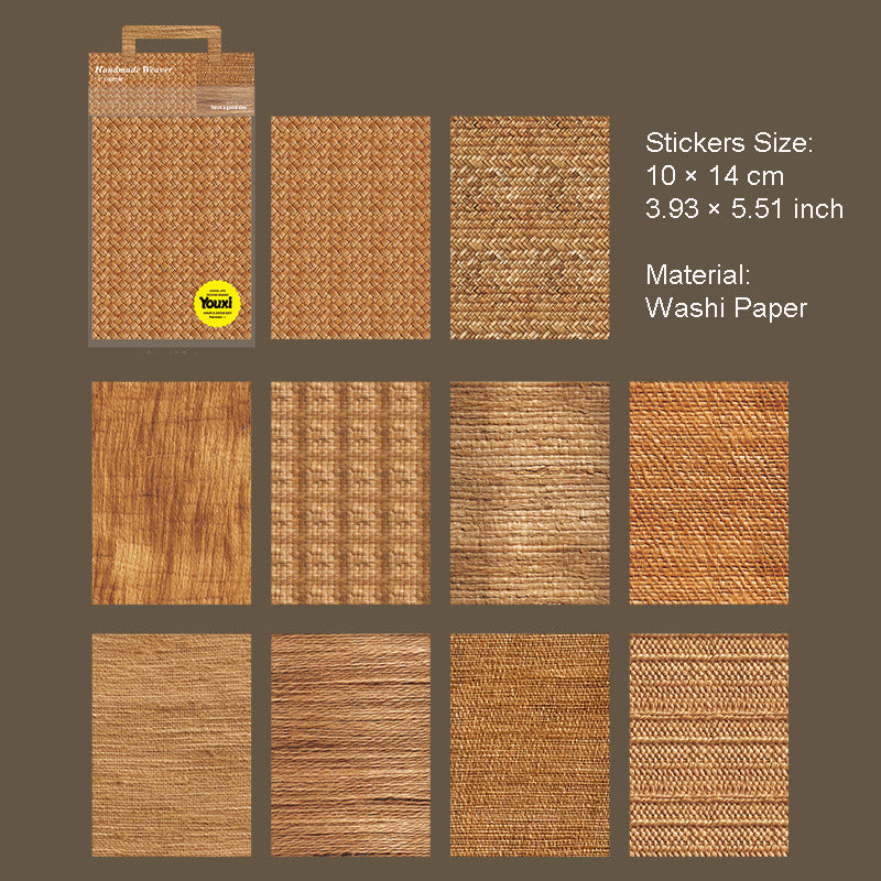 10 Pcs Cloth Texture Washi Stickers SGBZS